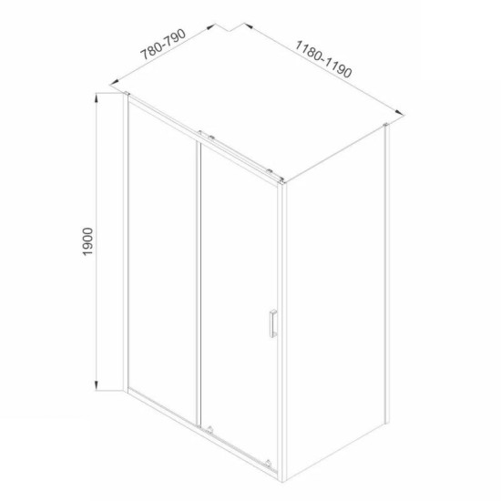 Душова кабіна Imprese Scala 120x80x190 s09806012GR скло тоноване