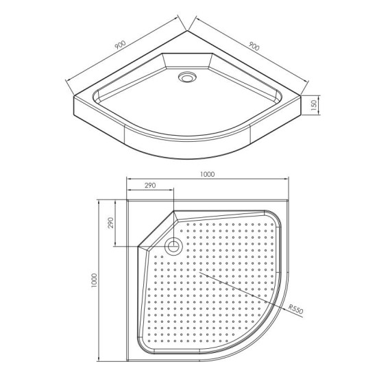 Душовий піддон Imprese 100x100x15 s0941010R