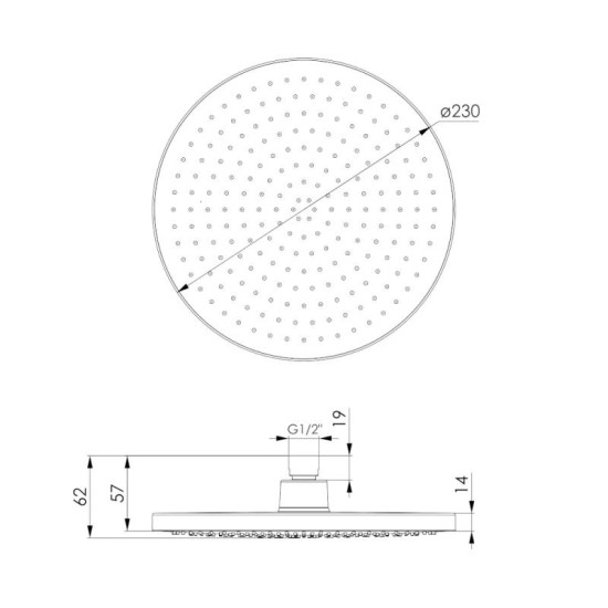 Лійка для верхнього душу Imprese LSR-230BR f02600101AI