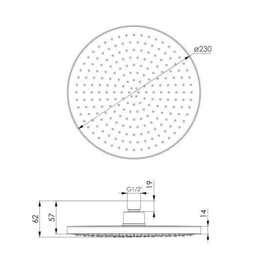 Лійка для верхнього душу Imprese LSR-230BR f02600101AJ
