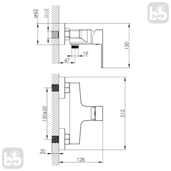 Змішувач для душу Imprese Violik f03310801AA хром
