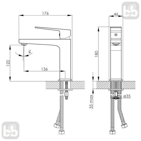 Змішувач для раковини Imprese Violik f03510801AA хром