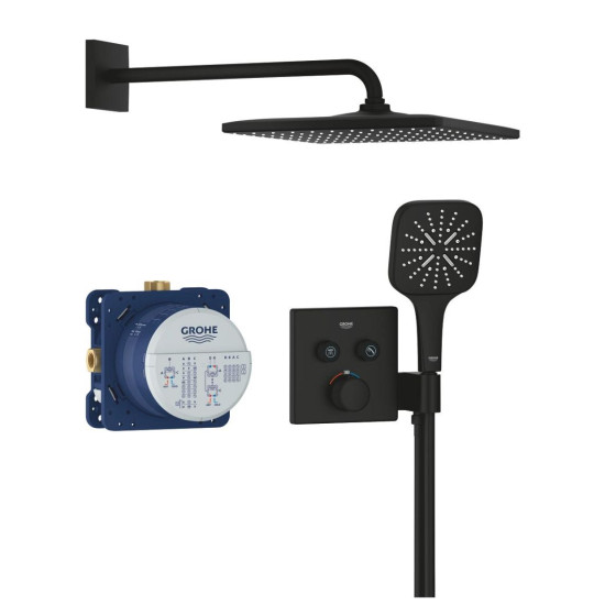 Душова система прихованого монтажу Grohe Grohtherm SmartControl 34865KF0 чорний матовий
