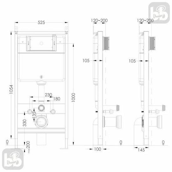 Инсталяция для подвесного унитаза Volle Master EVO SENSOR 2220.010301