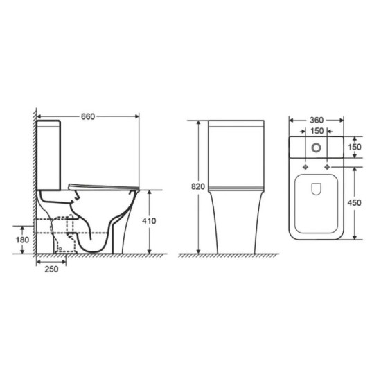 Унитаз-компакт Imprese Elanta Rimless i11545