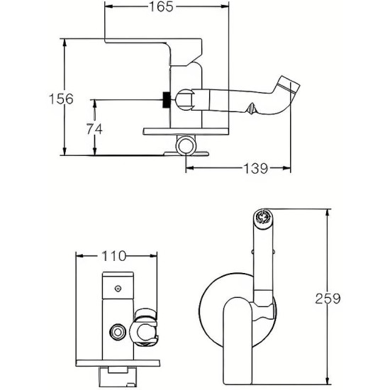 Гигиенический душ со смесителем Haiba ALEX 002 INNER (HB3978)