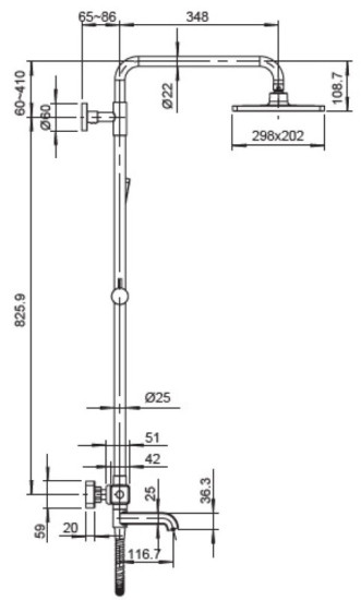 Душова система Koer KB-57011-07 (KR5217)