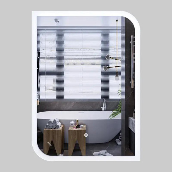 Зеркало Mixxus BEVEL MA02-90x65-REVERSE (LED Touch, Anti-fog, димер (3-6,5kK)) (MP6641)