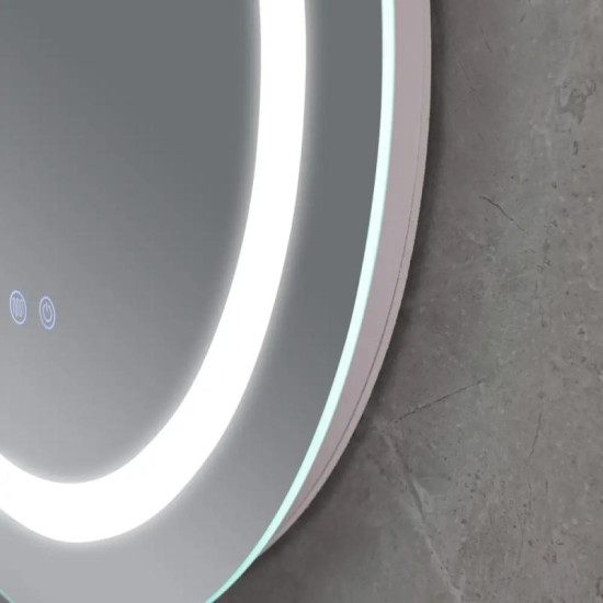 Дзеркало Mixxus PLAIN MC02-60-CASE із LED Touch, Anti-fog, димером, рег. яскравості, годинником (MI6661)