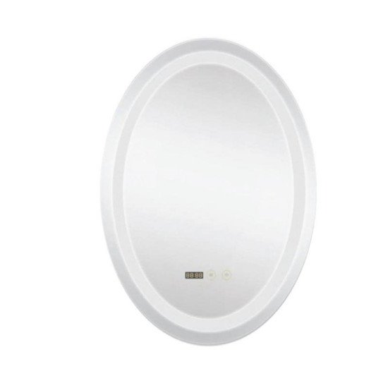 Дзеркало Mixxus Plain MV02-50x70 (годинник, LED-підсвічування, антизапотівка) (MI6010)