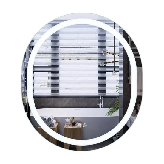 Дзеркало Mixxus Premium ELLIPSE MV05-80x70-REVERSE (LED Touch, Anti-fog, димер (3-6,5kK) (MP6643)