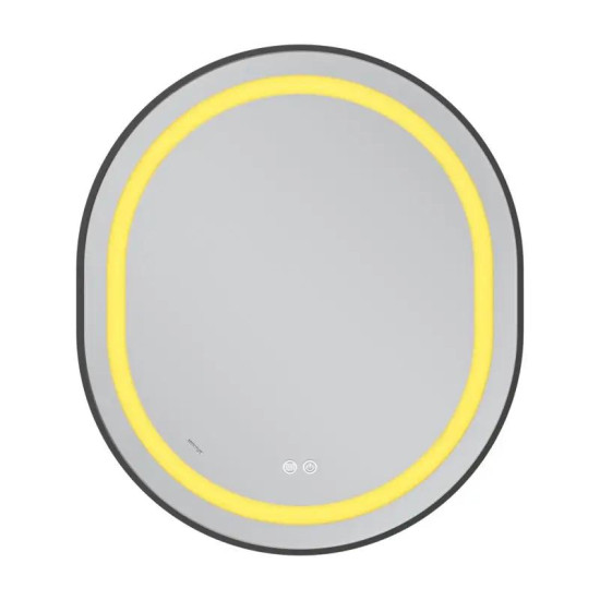 Зеркало Mixxus Premium ELLIPSE MV05-80x70-REVERSE BLACK (LED Touch, Anti-fog, димер (3-6kK) (MP6646)
