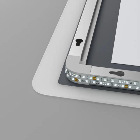 Зеркало Mixxus Premium OLIVARY MR19-90x70-REVERSE (LED Touch, Anti-fog, димер (3-6,5kK)) (MP6630)