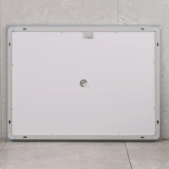 Дзеркало Mixxus WARM MR02-90x70-CASE с LED Touch, Anti-fog, димером, рег. яскравості, годинником (MI6674)
