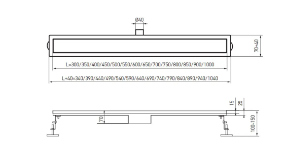 Лінійний трап Koer FD29-70x600 (KR3273)