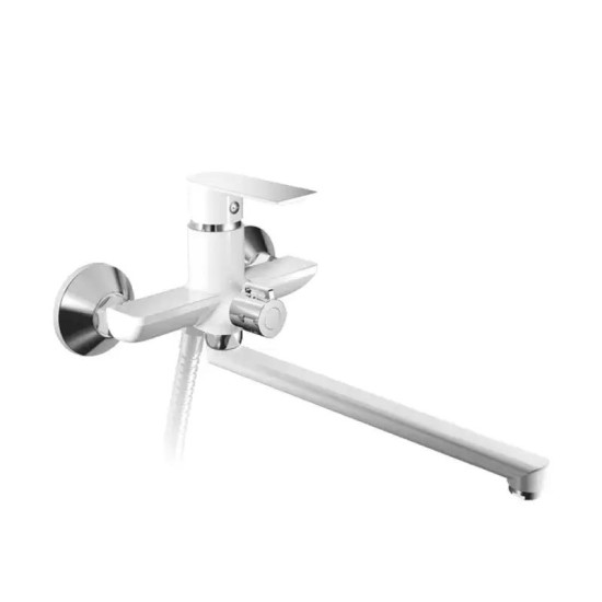 Змішувач для ванни Haiba ALEX 006 EURO WHITE-CHROME (HB9567)