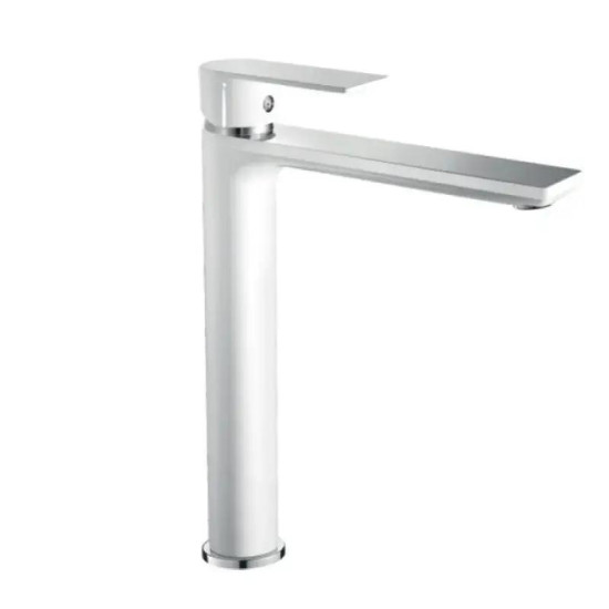 Змішувач для раковини Haiba ALEX 001 HIGH WHITE-CHROME (HB9564)