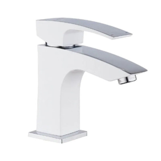 Змішувач для раковини Koer KB-10007-04 (хром+білий) (KR5149)