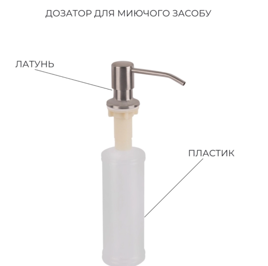 Кухонна мийка Lidz Handmade H7849L Brushed у комплекті з дозатором + Lidz K01G
