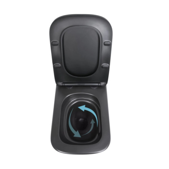 Унітаз підвісний Qtap New Ultra Ultra Soft-Close MATT BLACK QT17332303ASMB