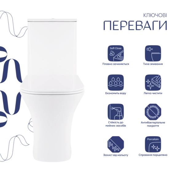 Унітаз-компакт Qtap Quadro Soft-close QT24221215AW