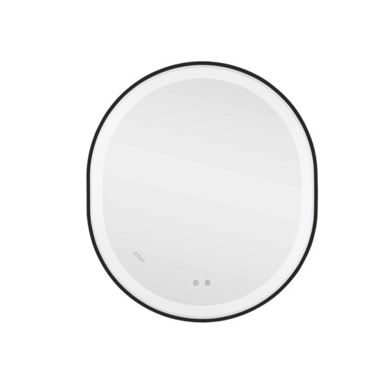 Зеркало Qtap Gemini 800х700 с LED-подсветкой Touch, с антизапотеванием, с диммером, рег. темп. цвета (3000-6500K) Reverse QT2578R8072B