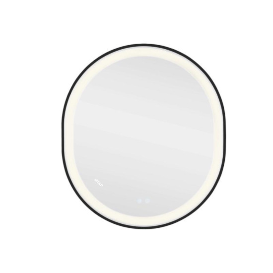 Зеркало Qtap Gemini 800х700 с LED-подсветкой Touch, с антизапотеванием, с диммером, рег. темп. цвета (3000-6500K) Reverse QT2578R8072B