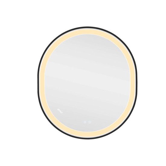 Зеркало Qtap Gemini 800х700 с LED-подсветкой Touch, с антизапотеванием, с диммером, рег. темп. цвета (3000-6500K) Reverse QT2578R8072B