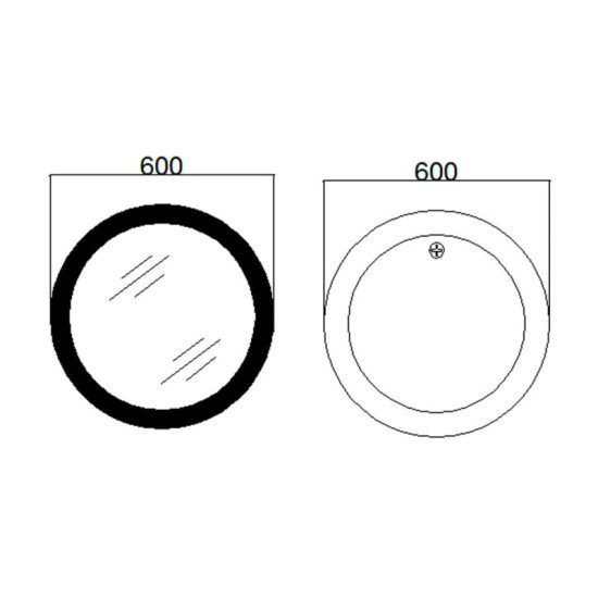 Зеркало Qtap Taurus R600 с LED-подсветкой Touch, с антизапотеванием, с диммером, QT2478R607