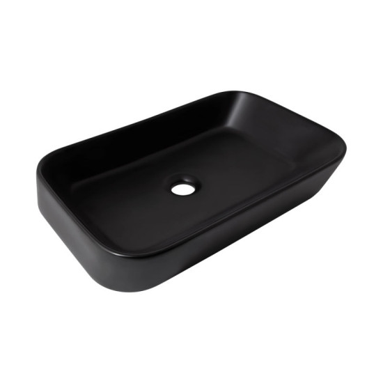 Раковина Qtap Scorpio 550х390х120 Matt black QT14112243MBN