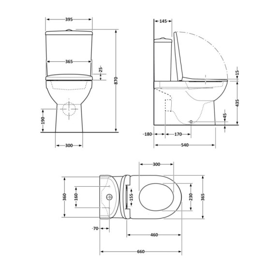 Унитаз-компакт Qtap Scorpio Ultra Quiet безободковый с сиденьем Soft-Close MATT BLACK QT14226088AMB