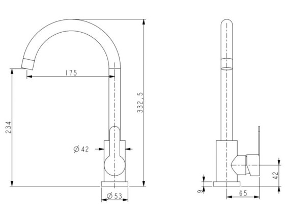 Кухонний змішувач Brinex Pure 015F Chrome BRIPUR015FCRM