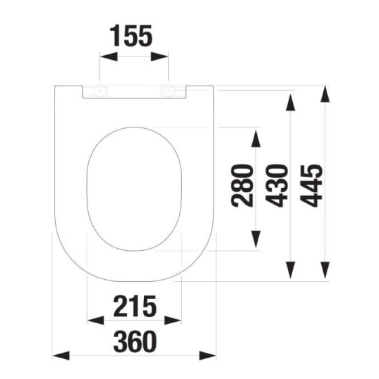 Кришка+сидіння Jika Mio H8917100000631 сталеві петлі