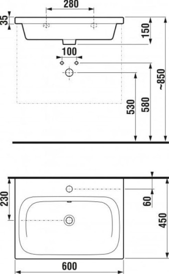 Раковина Jika Mio H8127130001041