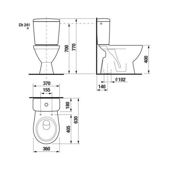 Унитаз-компакт Jika Lyra plus H8263840002421