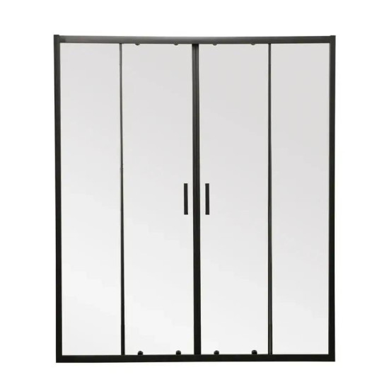 Душові двері Mixxus Premium DIVERSE SD01-160x185-TR Black прозорі 5мм (MI6879)