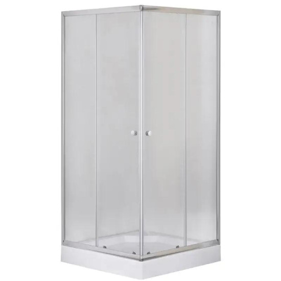 Душова кабіна Mixxus CUBIC SCT01-100x100x195-FB CHROME матова 4мм (MI6904)
