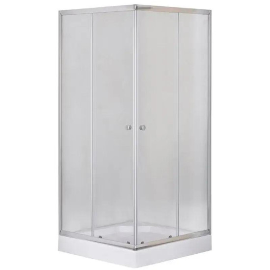 Душевая кабина Mixxus CUBIC SCT01-90x90x195-FB CHROME матовая 4мм (MI6903)