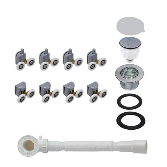 Душевая кабина Mixxus CUBIC SCT01-90x90x195-FB CHROME матовая 4мм (MI6903)