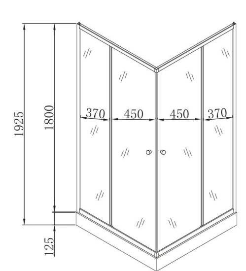 Душевая кабина Mixxus CUBIC SCT01-90x90x195-TR GRAPHITE прозрачная 4мм (MI6905)