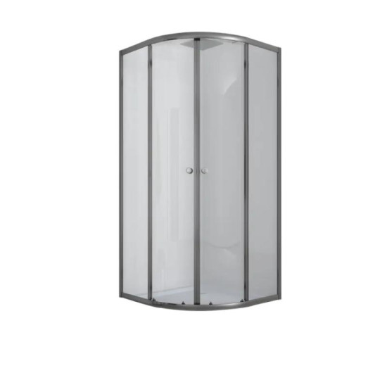 Душова кабіна Mixxus PLAIN SC01-90x90x185-TR GRAPHITE прозора 4мм (MI6902)