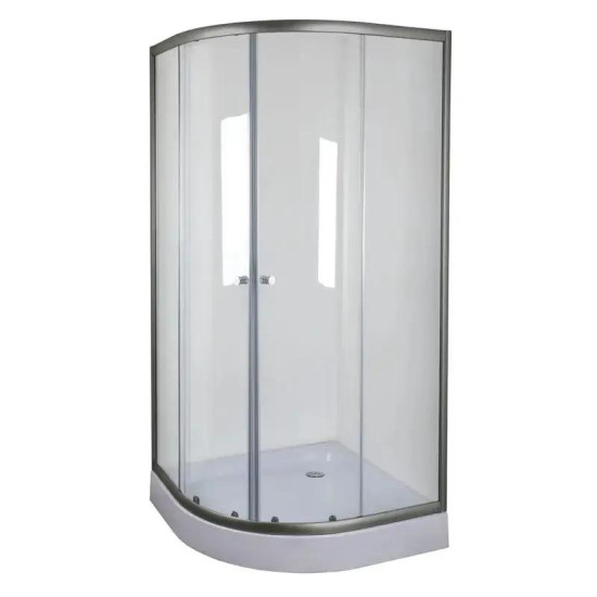 Душова кабіна Mixxus PLAIN SC01-90x90x185-TR GRAPHITE прозора 4мм (MI6902)