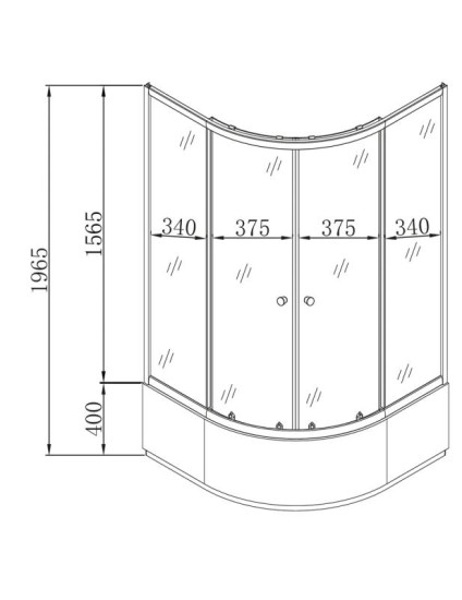 Душова кабіна Mixxus PLAIN SCT01-90x90x195-FB SATIN матова 4мм (MI6894)