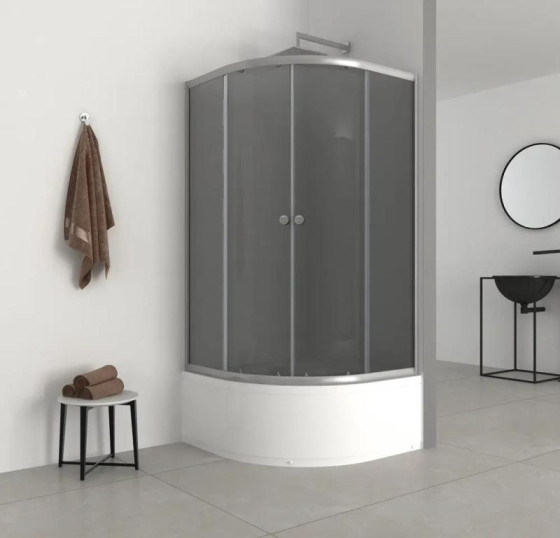 Душевая кабина Mixxus PLAIN SCT01-90x90x195-GR SATIN тонированная 4мм (MI6895)