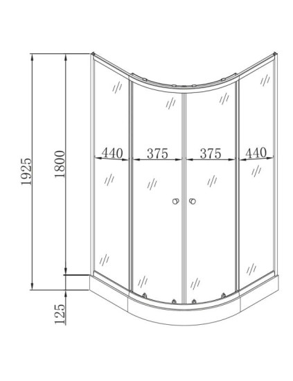 Душова кабіна Mixxus PLAIN SCT02-100x100x195-FB SATIN матова 4мм (MI6897)