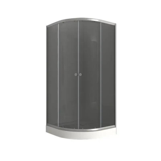 Душова кабіна Mixxus PLAIN SCT02-90x90x195-GR SATIN тонована 4мм (MI6898)