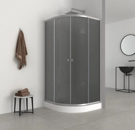 Душова кабіна Mixxus PLAIN SCT02-90x90x195-GR SATIN тонована 4мм (MI6898)