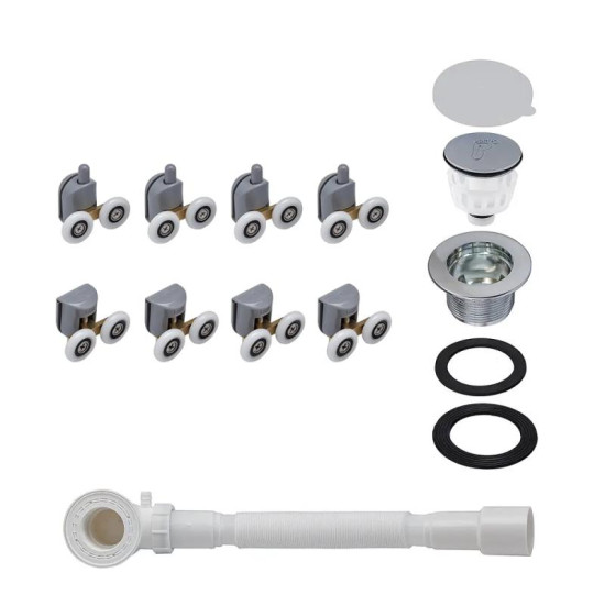 Душова кабіна Mixxus PLAIN SCT02-90x90x195-GR SATIN тонована 4мм (MI6898)