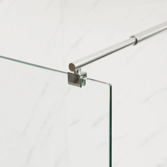 Душевая перегородка Mixxus Premium FLAT SP01-140x200-TR Chrome Walk-In прозрачная 8мм (MI6853)