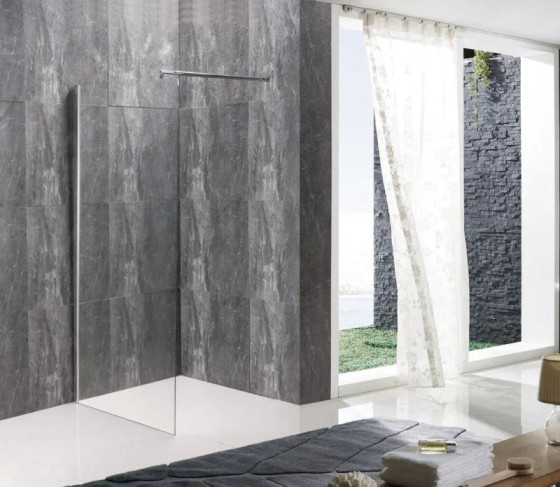 Душевая перегородка Mixxus Premium FLAT SP01-80x200-TR Chrome Walk-In прозрачная 8мм (MI6849)